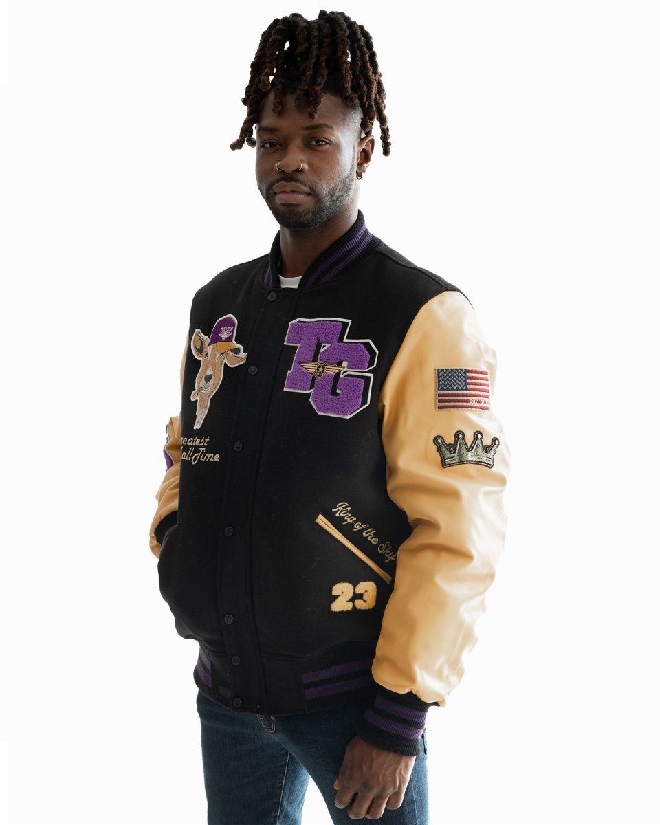 TOP GUN THE GOAT VARSITY JACKET - Vox Leather