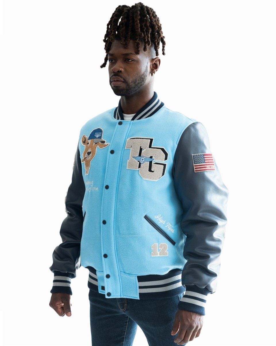 TOP GUN THE GOAT VARSITY JACKET - Vox Leather