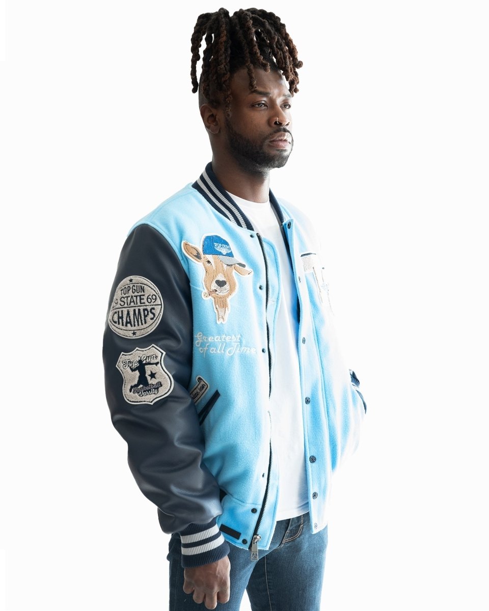 TOP GUN THE GOAT VARSITY JACKET - Vox Leather