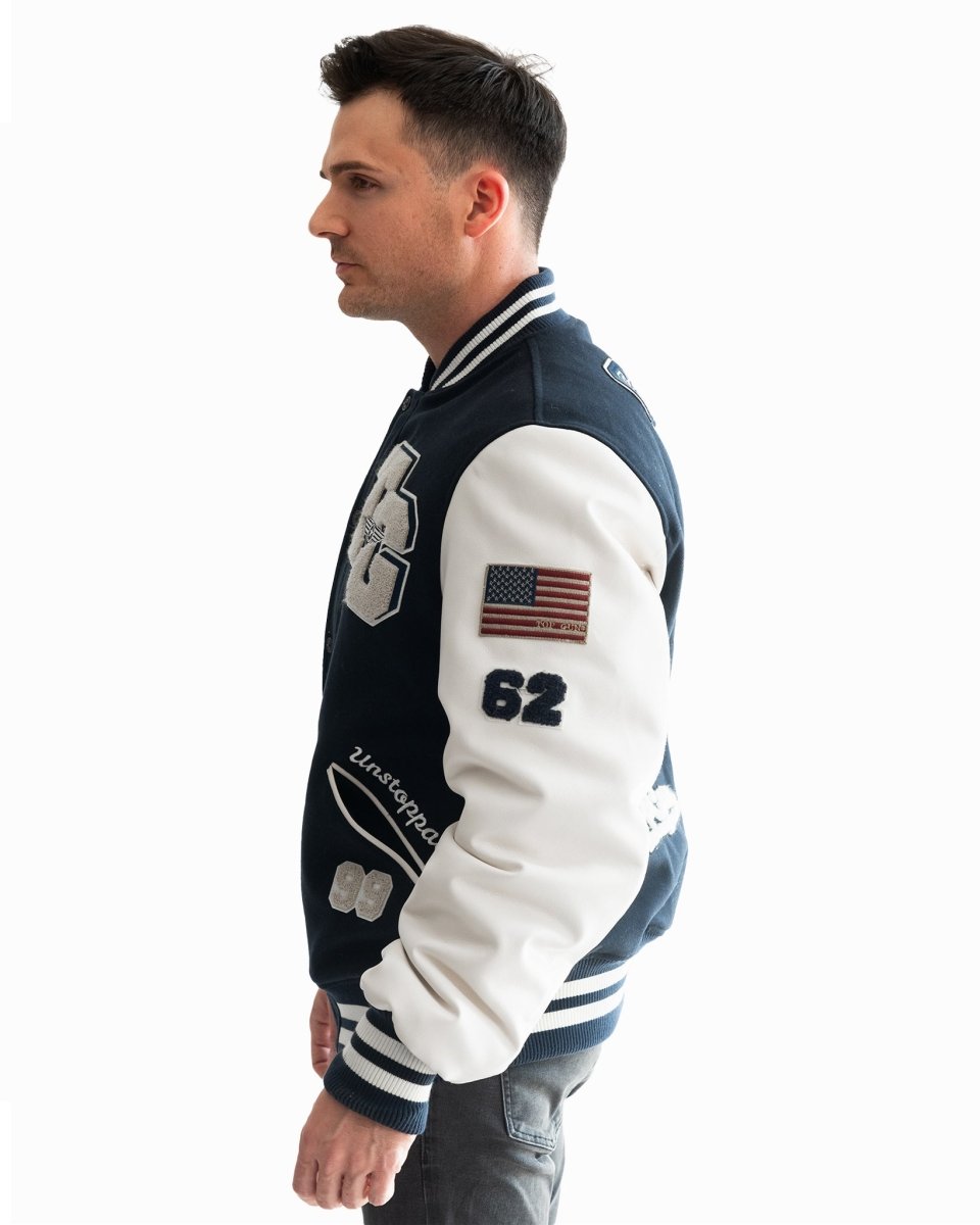 TOP GUN THE GOAT VARSITY JACKET - Vox Leather