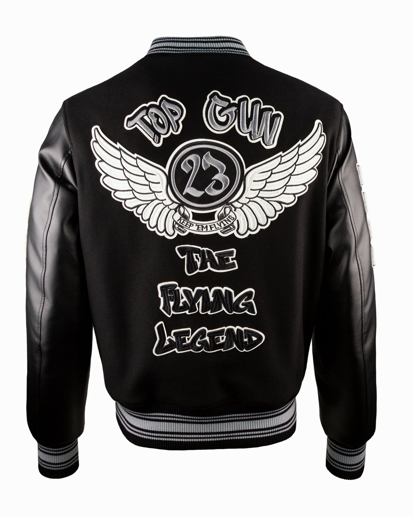 TOP GUN THE NEW FLYING LEGEND VARSITY JACKET - Rare Leather