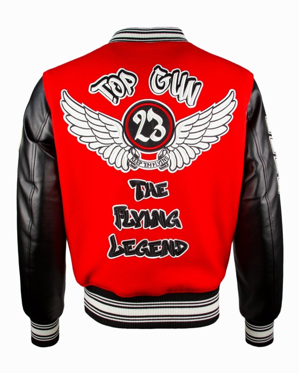 TOP GUN THE NEW FLYING LEGEND VARSITY JACKET - Vox Leather