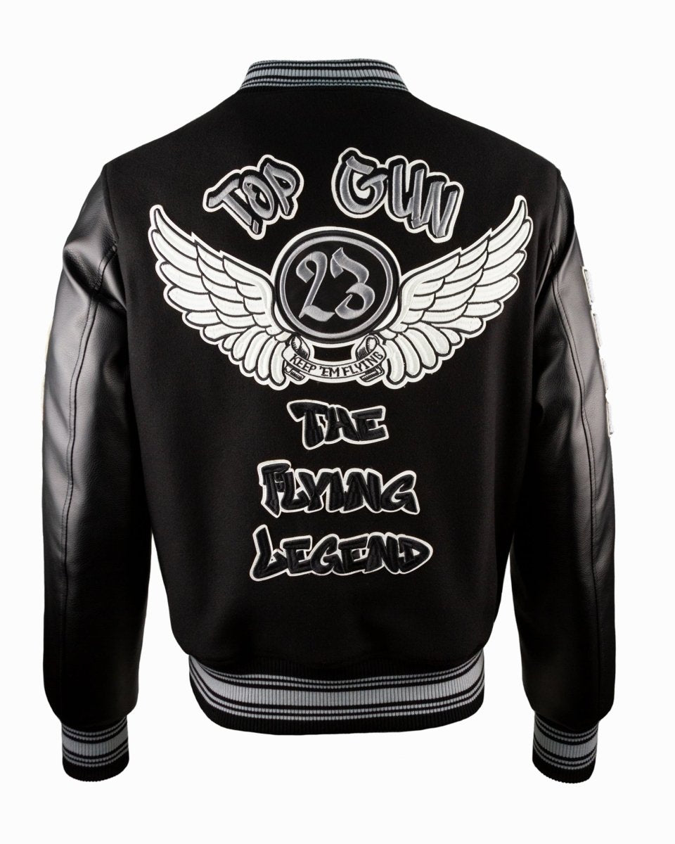TOP GUN THE NEW FLYING LEGEND VARSITY JACKET - Vox Leather