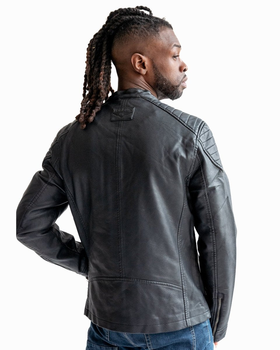 TOP GUN VEGAN LEATHER RACER JACKET - Vox Leather