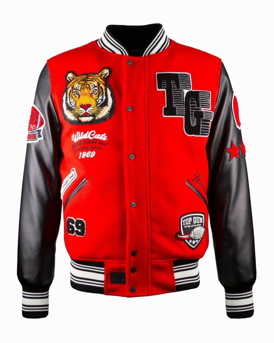 TOP GUN® "WILDCATS" VARSITY JACKET - Vox Leather