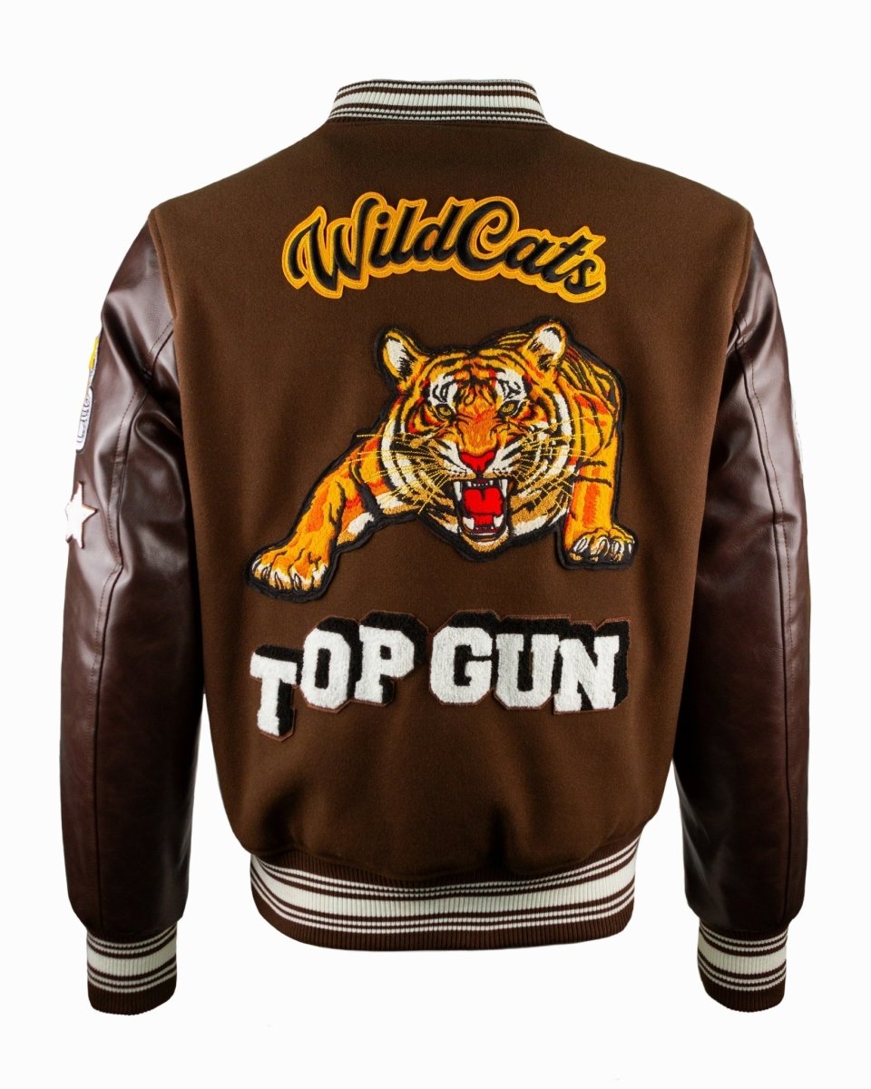 TOP GUN® "WILDCATS" VARSITY JACKET - Vox Leather