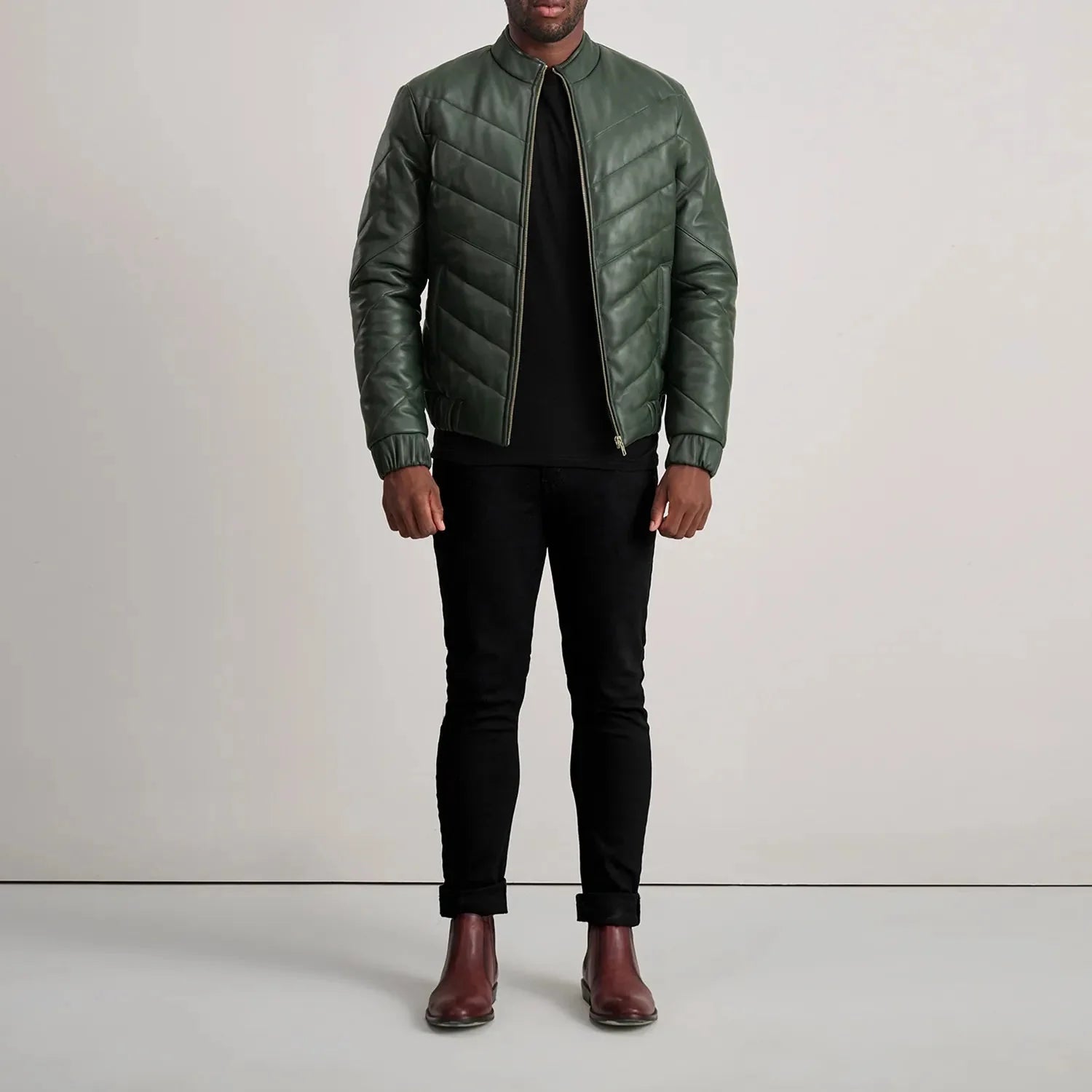 Travis Green Leather Puffer Jacket - Rare Leather