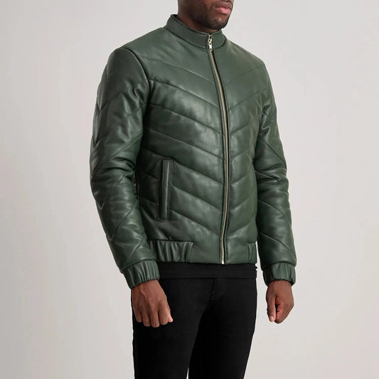 Travis Green Leather Puffer Jacket - Rare Leather