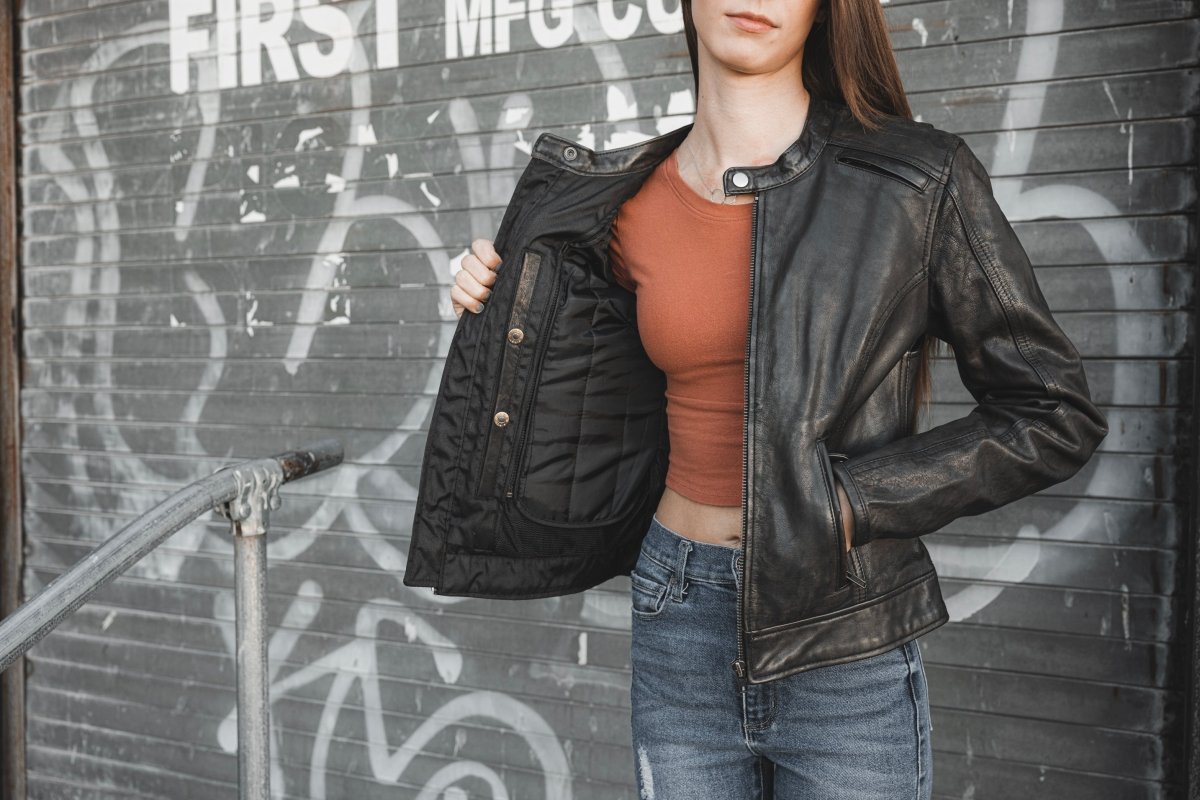 Trickster Womens Motorcycle Leather Jacket - Rare Leather