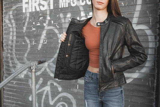 Trickster Womens Motorcycle Leather Jacket - Rare Leather