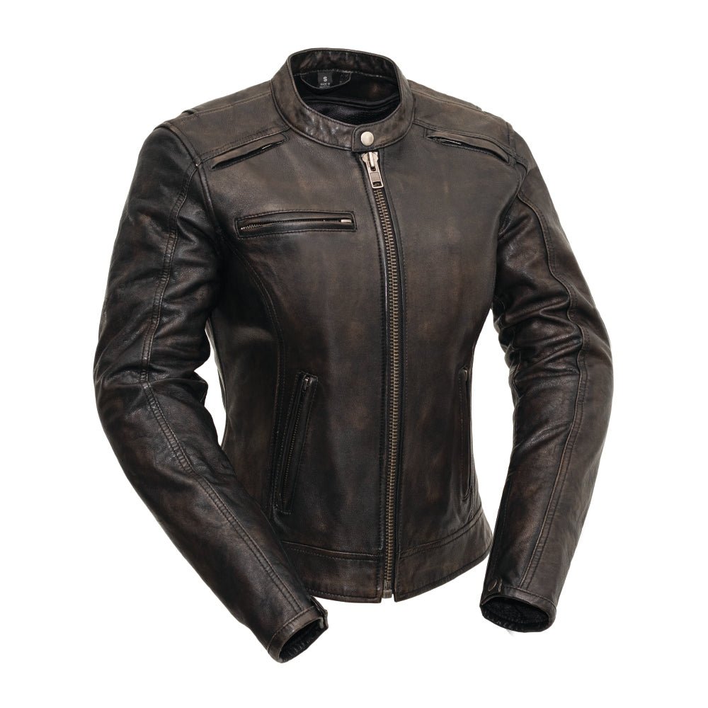 Trickster Womens Motorcycle Leather Jacket - Rare Leather