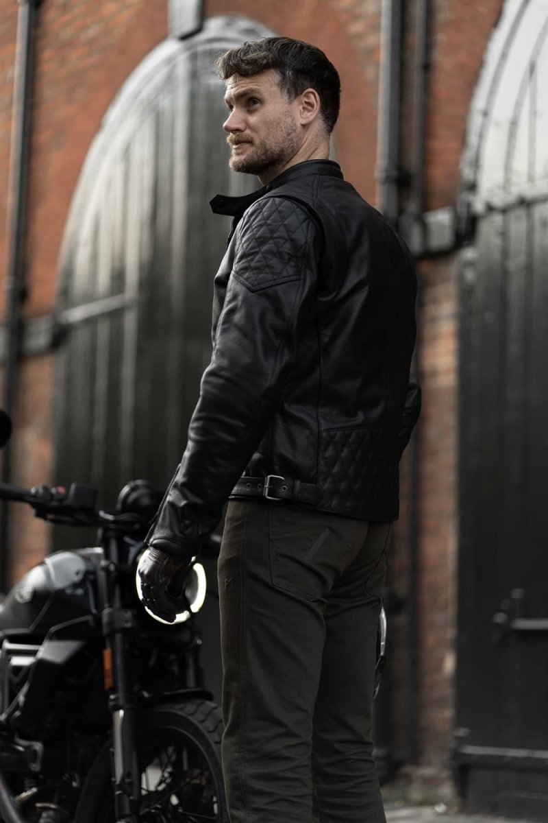 TWIN LEATHER JACKET BLACK - Men’s Leather Motorcycle Jacket - Vox Leather