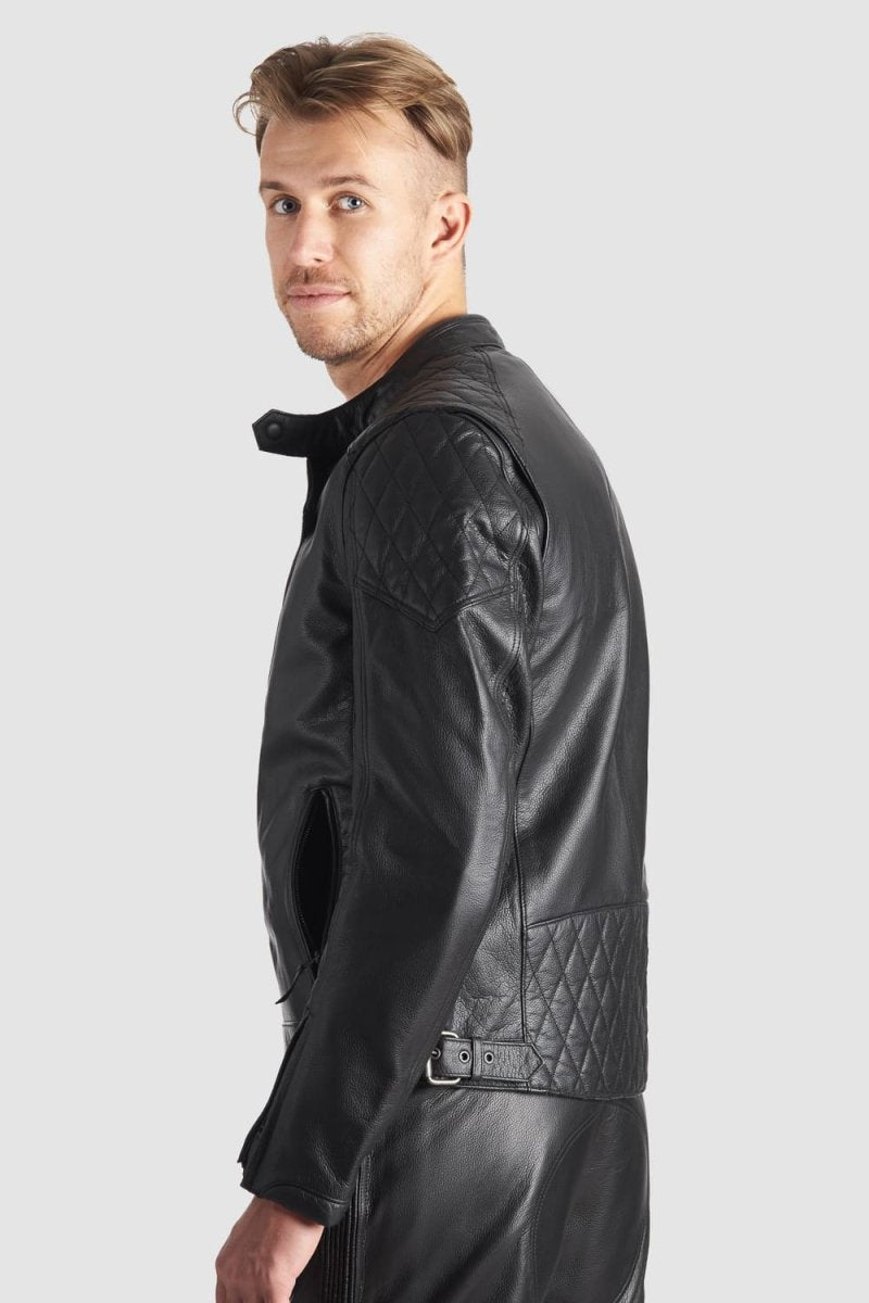 TWIN LEATHER JACKET BLACK - Men’s Leather Motorcycle Jacket - Vox Leather