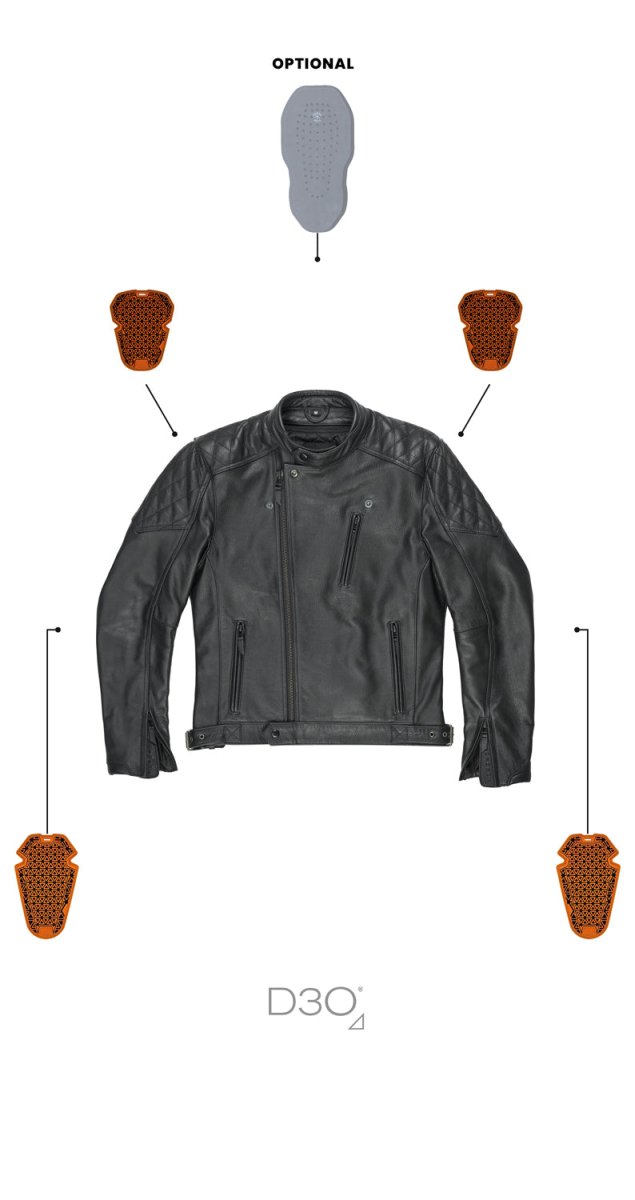 TWIN LEATHER JACKET BLACK - Men’s Leather Motorcycle Jacket - Vox Leather