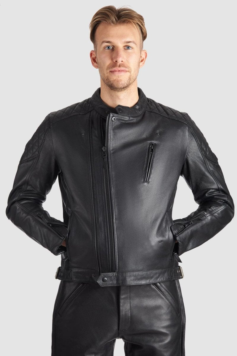 TWIN LEATHER JACKET BLACK - Men’s Leather Motorcycle Jacket - Vox Leather