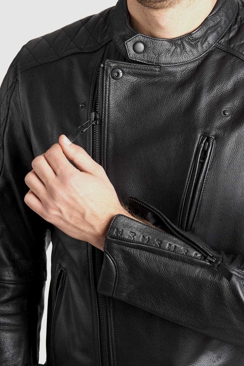 TWIN LEATHER JACKET BLACK - Men’s Leather Motorcycle Jacket - Vox Leather