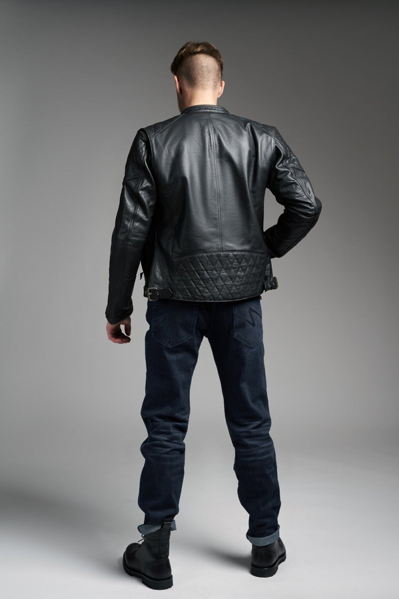TWIN LEATHER JACKET BLACK - Men’s Leather Motorcycle Jacket - Vox Leather