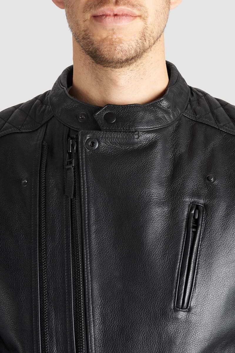 TWIN LEATHER JACKET BLACK - Men’s Leather Motorcycle Jacket - Vox Leather