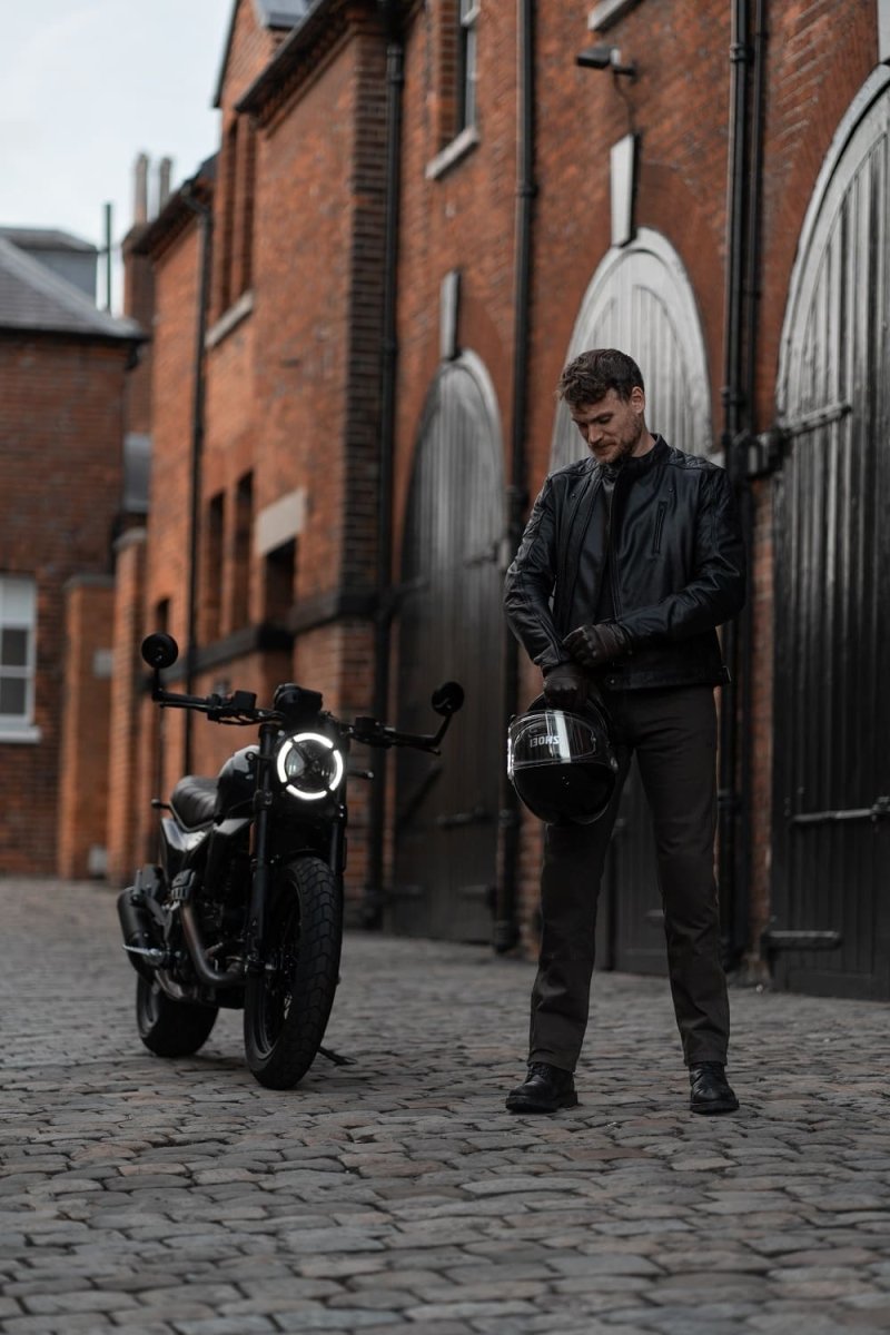 TWIN LEATHER JACKET BLACK - Men’s Leather Motorcycle Jacket - Vox Leather