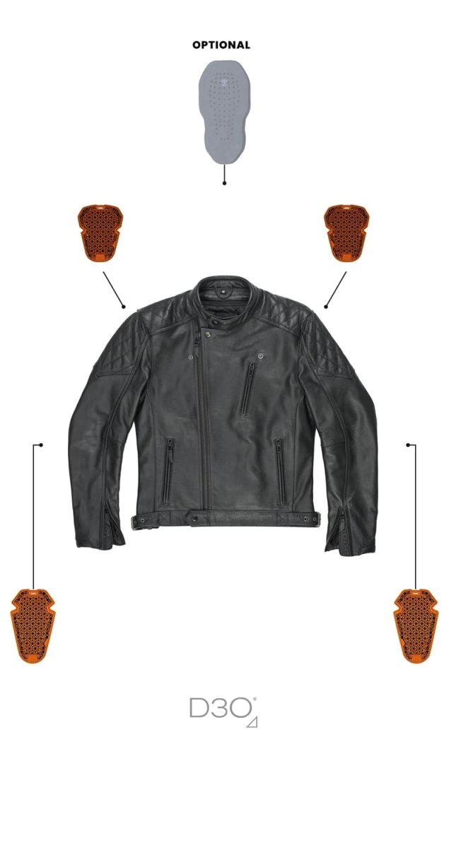 TWIN LEATHER JACKET BLACK - Men’s Leather Motorcycle Jacket - Vox Leather