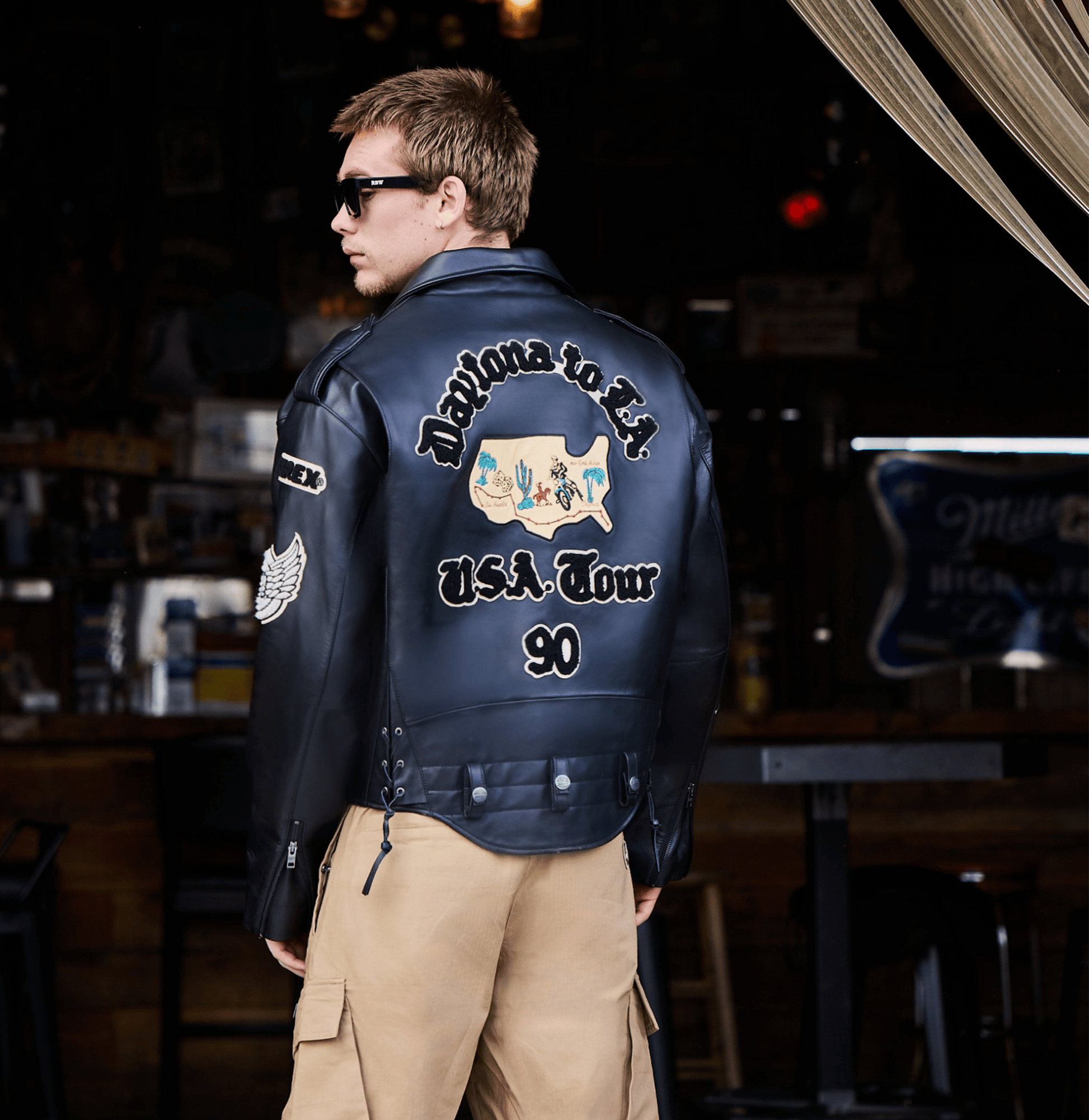 USA TOUR MOTORCYCLE JACKET - Rare Leather