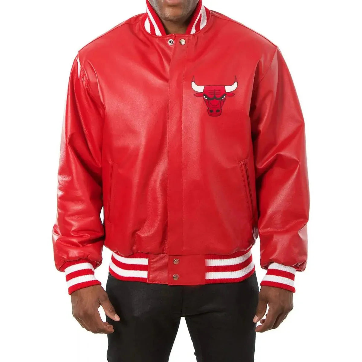 Varsity Chicago Bulls Leather Jacket - Rare Leather