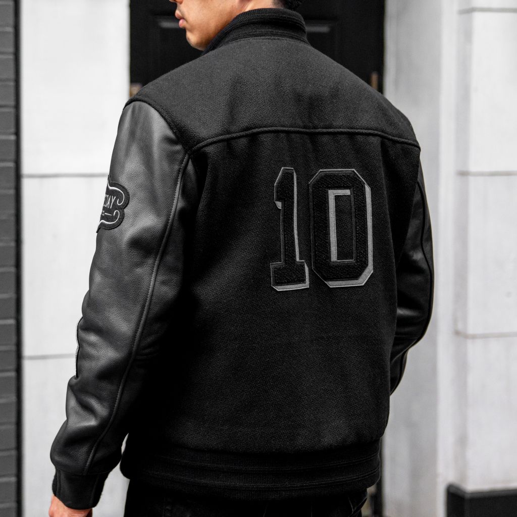 Varsity Jacket | Black 10 Year - Rare Leather
