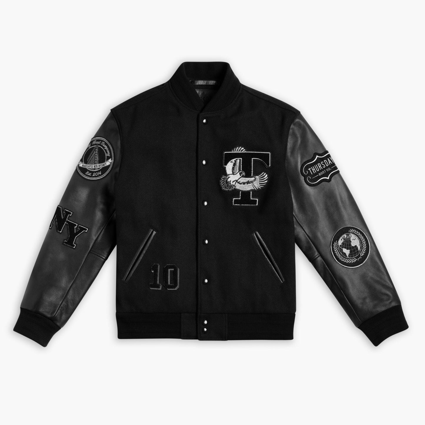 Varsity Jacket | Black 10 Year - Rare Leather