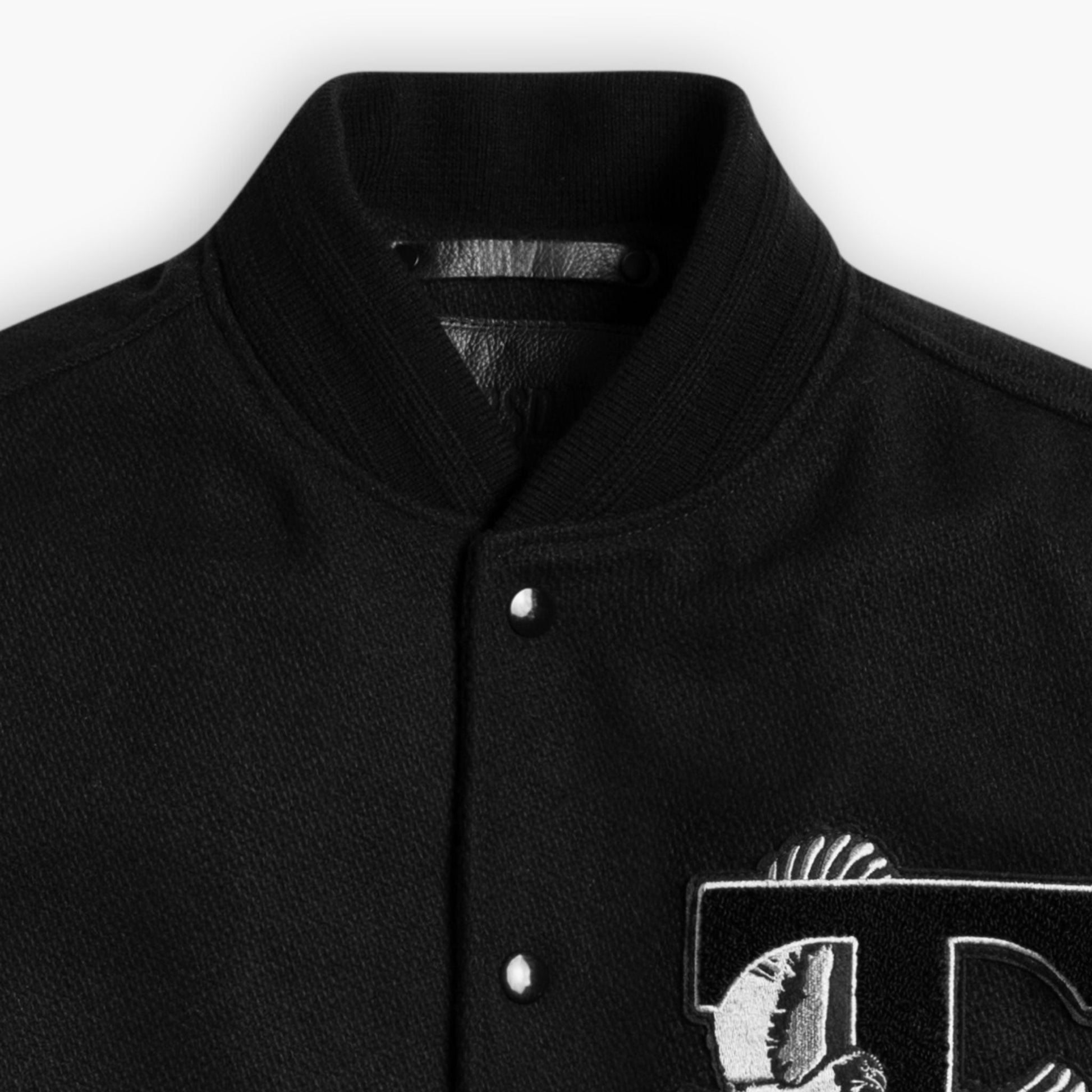 Varsity Jacket | Black 10 Year - Rare Leather