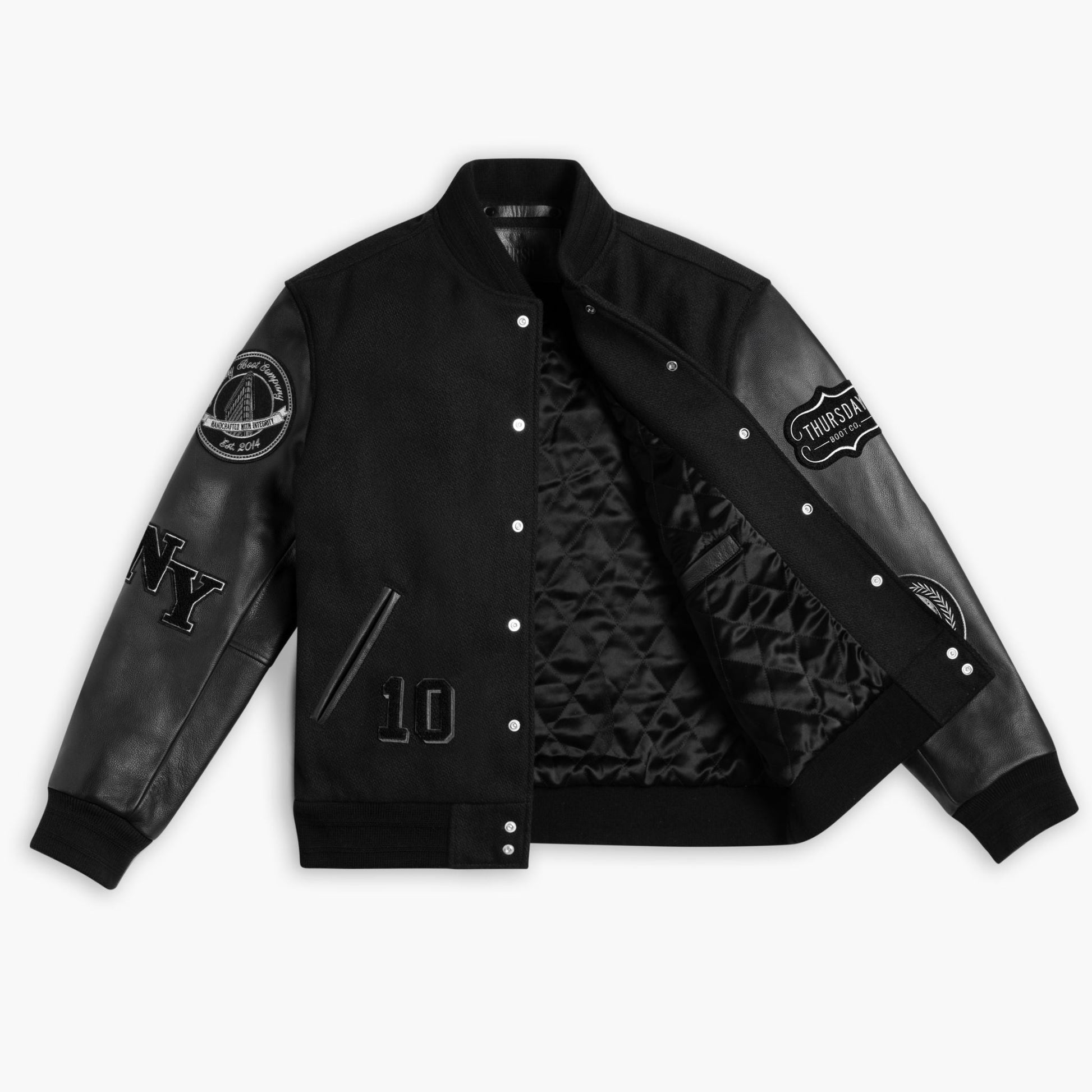 Varsity Jacket | Black 10 Year - Rare Leather