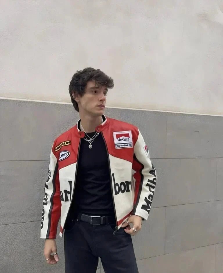 Vintage Marlboro Racing Leather Jacket - Vox Leather