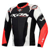 Vortex 3 - Leather Racing Jacket (Black/White/Red) - Vox Leather