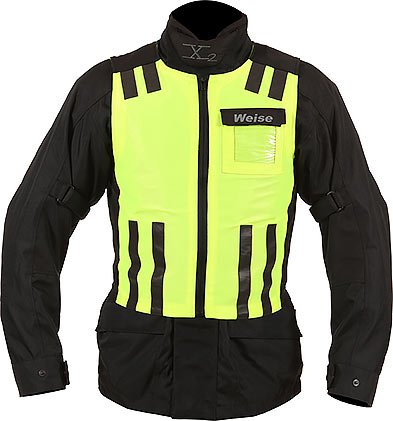 WEISE Neon Yellow Reflective Hi Visibility Stretch Vest - Vox Leather