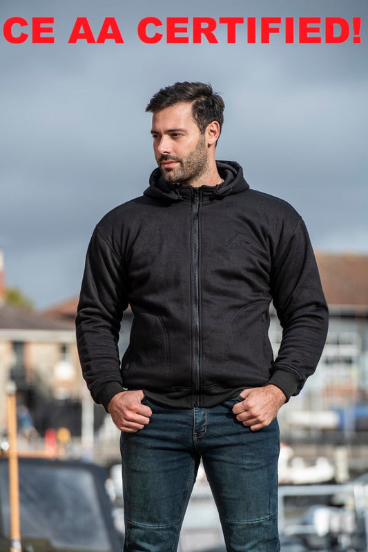WEISE Stealth CE Armored Hoodie - CE level 2 PPE - Vox Leather