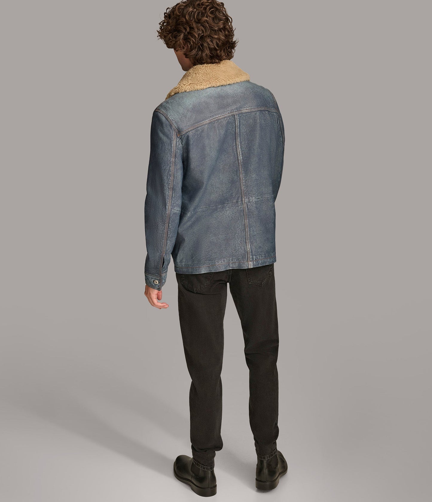 Wesley Denim Leather Chore Jacket - Rare Leather