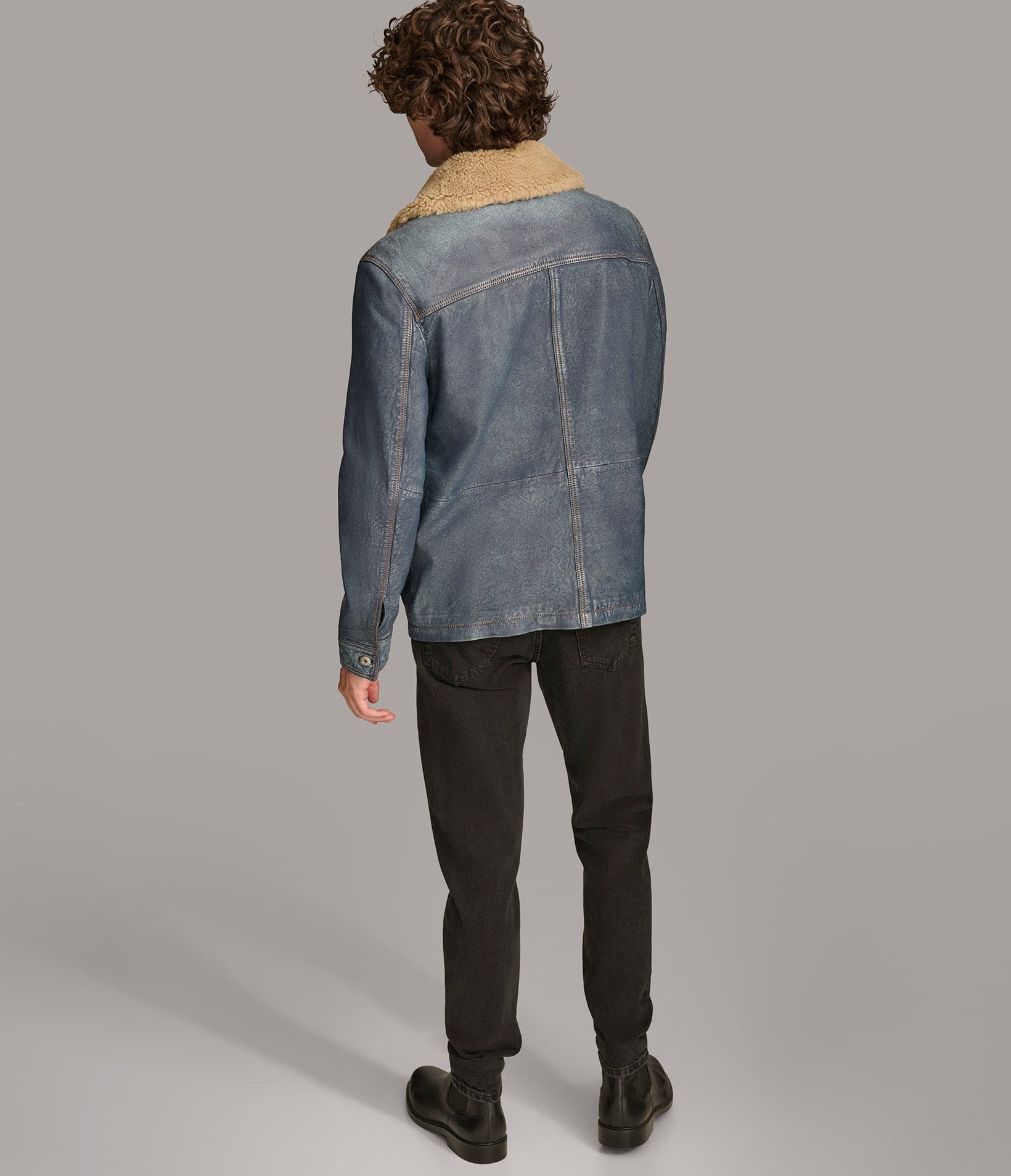 Wesley Denim Leather Chore Jacket - Rare Leather