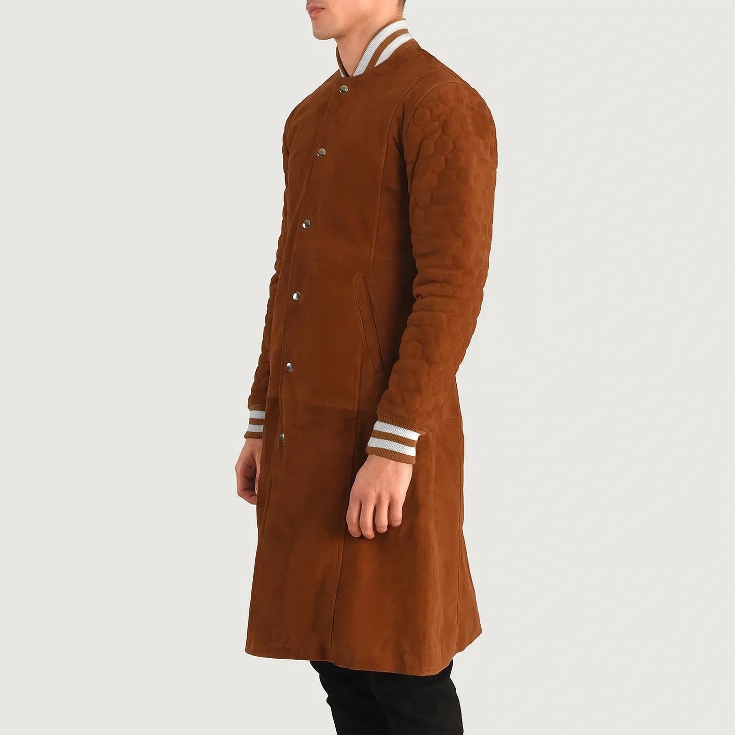 Wilde Brown Suede Varsity Coat - Rare Leather