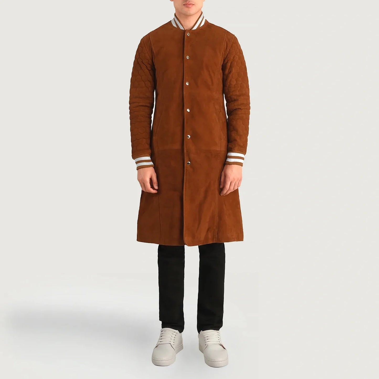 Wilde Brown Suede Varsity Coat - Rare Leather