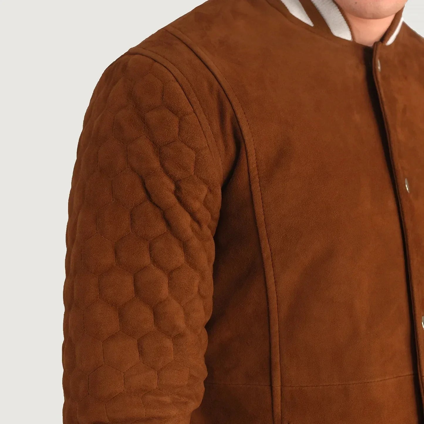 Wilde Brown Suede Varsity Coat - Rare Leather