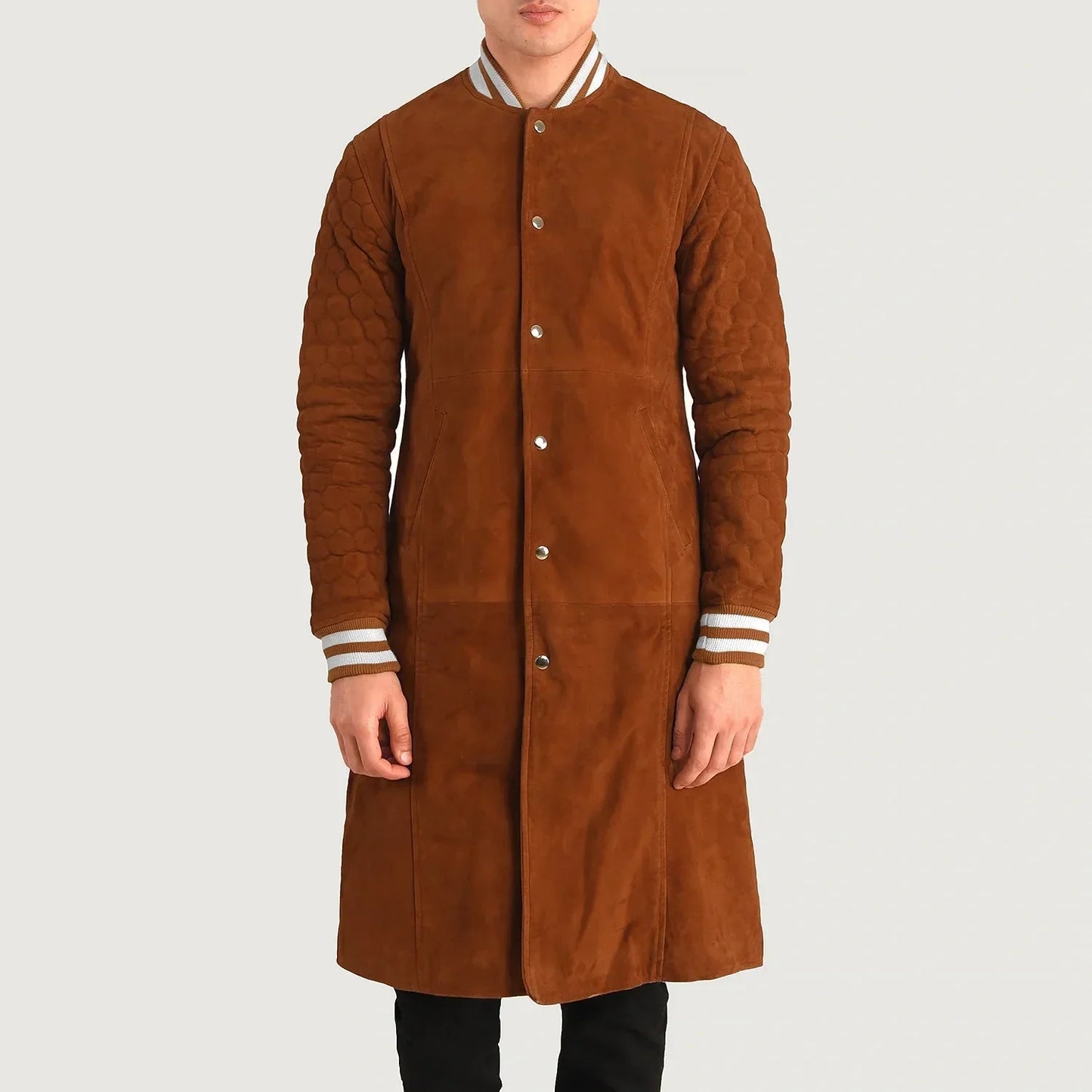 Wilde Brown Suede Varsity Coat - Rare Leather