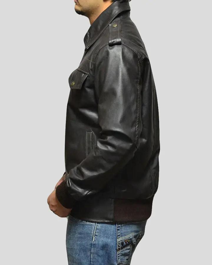 Willy Black Bomber Leather Jacket - Rare Leather
