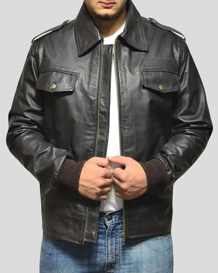 Willy Black Bomber Leather Jacket - Rare Leather
