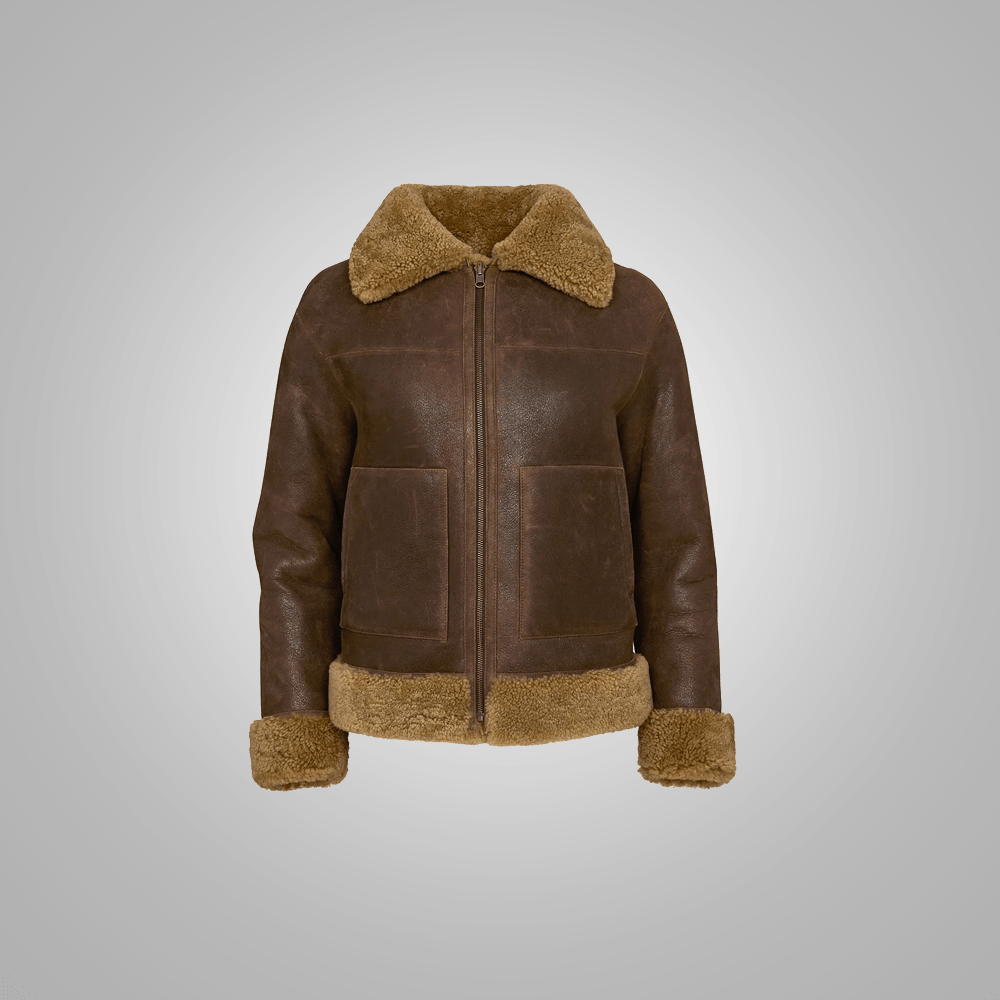 Women B3 Flight Leather Bomber Aviator Jacket - Rare Leather