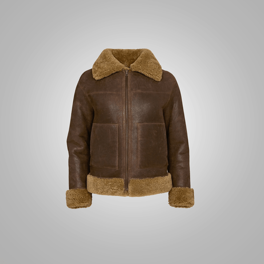Women B3 Flight Leather Bomber Aviator Jacket - Rare Leather
