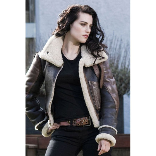 Women Unique 2 Brown Shade B3 Shearling Jacket - Vox Leather