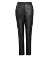 Women's Black Fitted Leather Pants - Straight Leg Style - Rare Leather
