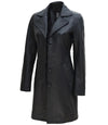 Women's Black Real Leather Car Coat - Rare Leather