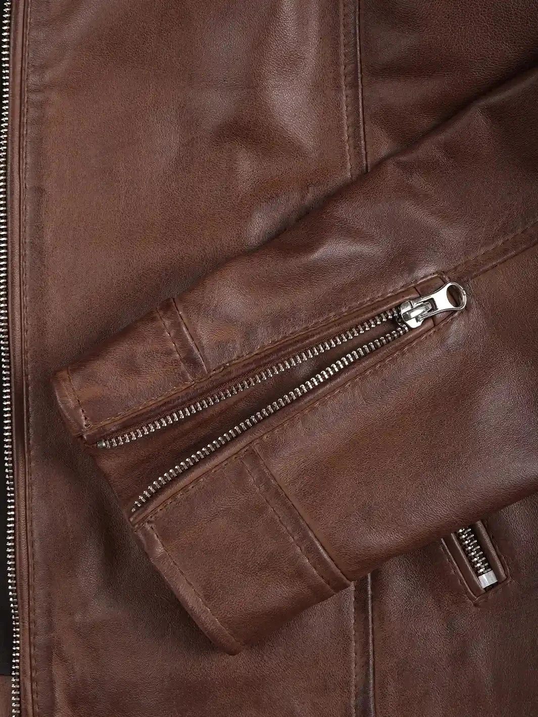 Womens Cognac Brown Cafe Racer Leather Jacket - Rare Leather