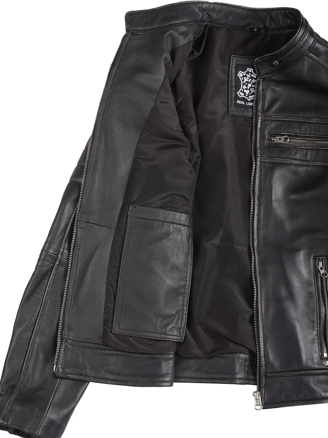 Women's Dark Brown Motorcycle Leather Jacket - Rare Leather