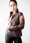 Womens Rebel Alliance Brown Leather Jacket - Rare Leather